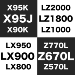 【価格を抑えた実力派テレビ】X95J　LZ1800　LX900　Z670Lを上下のグレードと比較